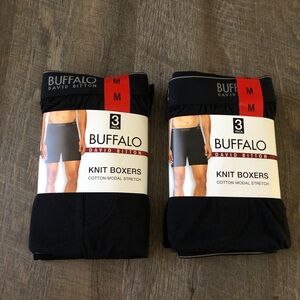 New！Buffalo David Bitton Knit Boxers Mens Cotton Modal Stretch Size M  3pack×2